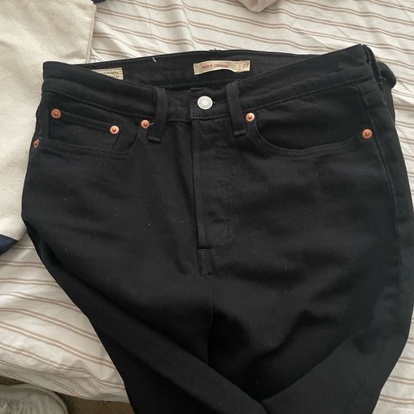 Black Wedgie Straight Jeans - Size 27 - Picture 6 of 7